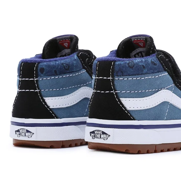 Vans MTE Shoes Kids Toddler Paisley Sk8Mid Reissue MTE1 Hook And Loop Shoes 14 Years Blue Black
