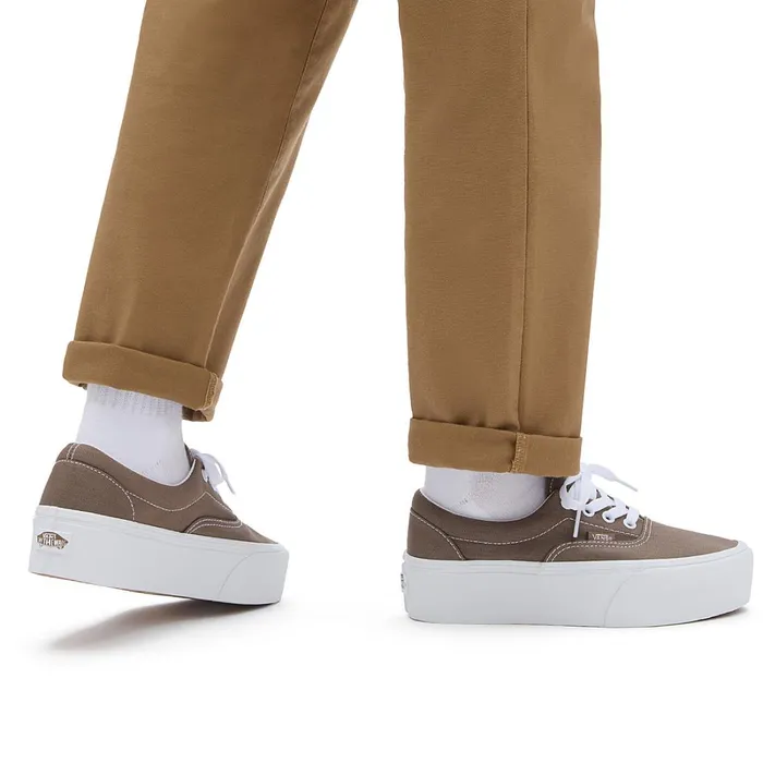 Vans Platform Shoes Women Era Stackform Shoes Brown