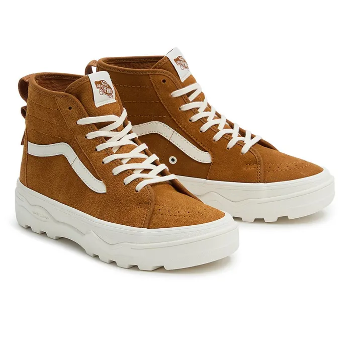 Vans Platform Shoes Women Sentry Sk8Hi MTE1 Shoes Yellow Beige
