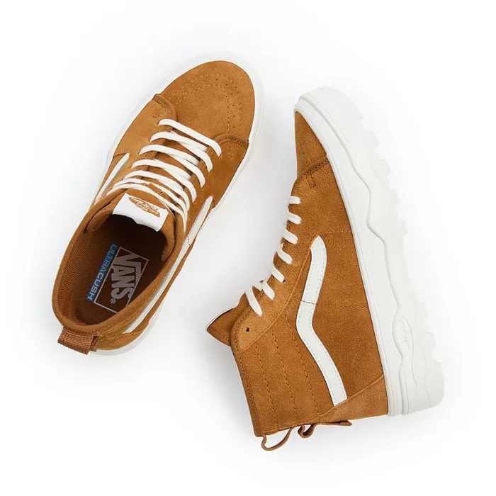 Vans Platform Shoes Women Sentry Sk8Hi MTE1 Shoes Yellow Beige
