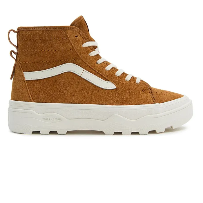 Vans Platform Shoes Women Sentry Sk8Hi MTE1 Shoes Yellow Beige