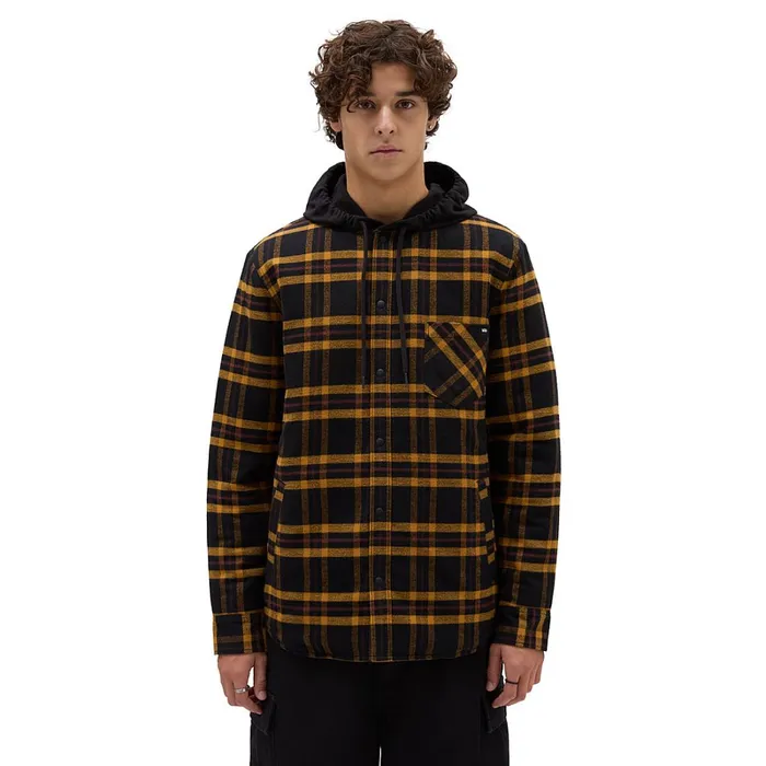 Vans Shirts Men Parkway Hooded Lined Shacket Shirt Black