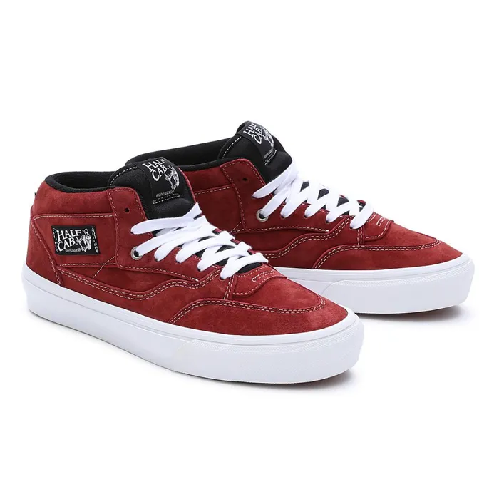 Vans Skate Shoes Men Pig Suede Skate Half Cab 03992 Shoes Red