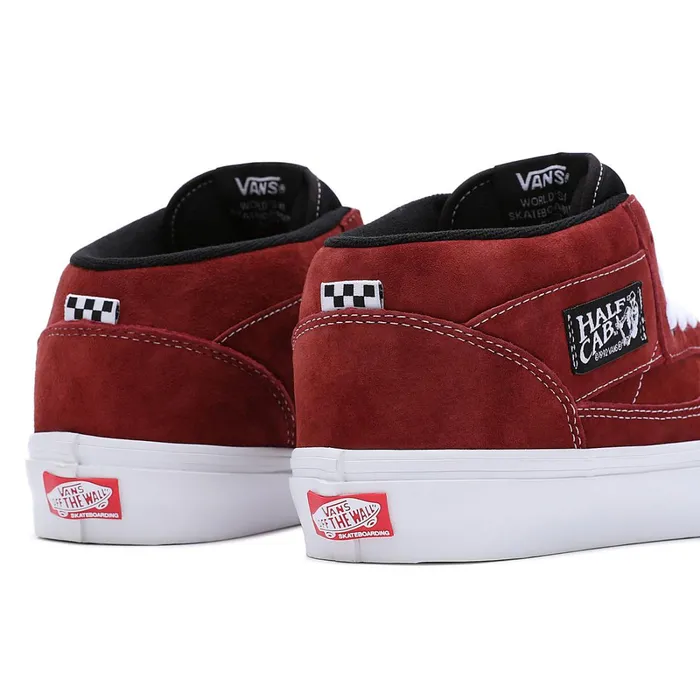 Vans Skate Shoes Men Pig Suede Skate Half Cab 03992 Shoes Red