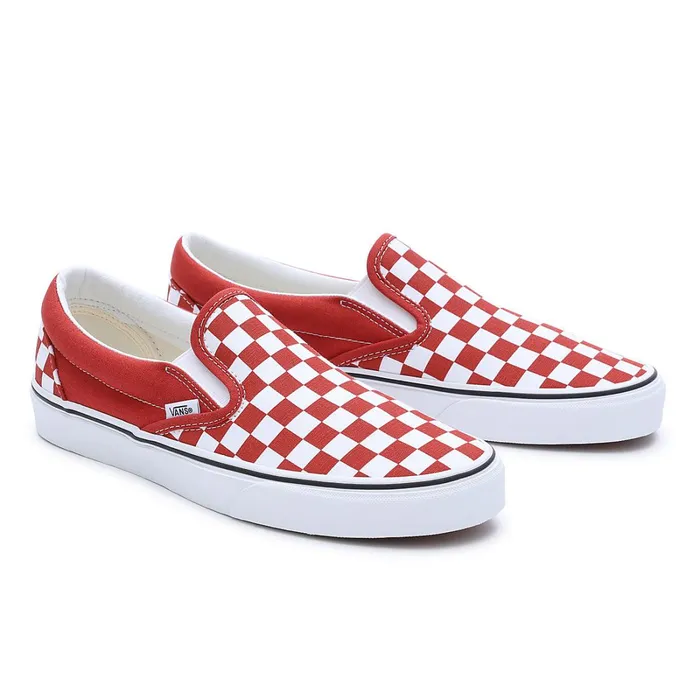 Vans Slipon Shoes Men Color Theory Classic SlipOn Shoes Red
