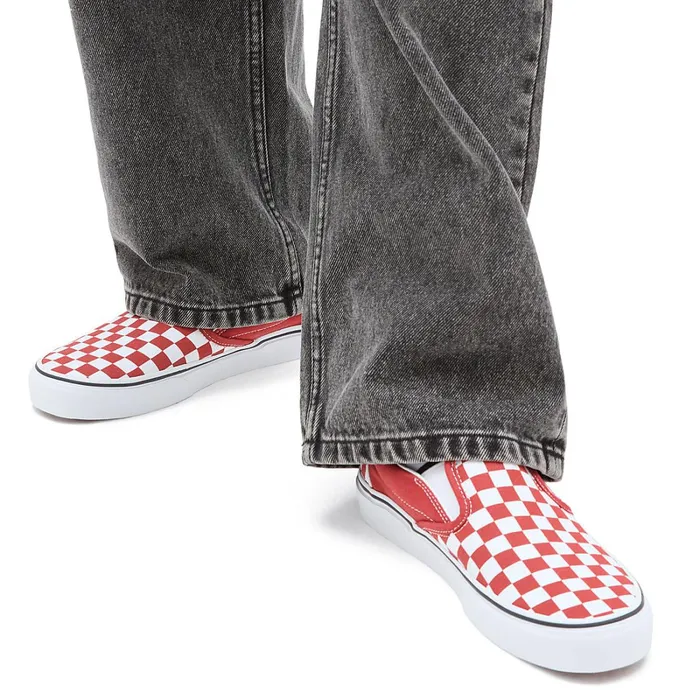 Vans Slipon Shoes Men Color Theory Classic SlipOn Shoes Red