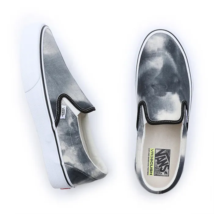 Vans Slipon Shoes Women Bleach Wash SlipOn VR3 Shoes Black