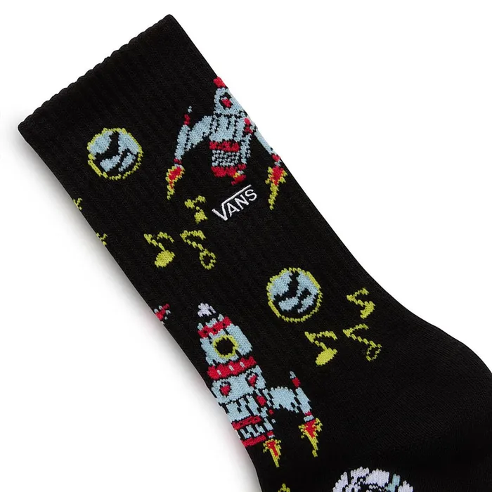 Vans Socks Kids DJ Rocket Jam Crew Socks 1 Pair Black