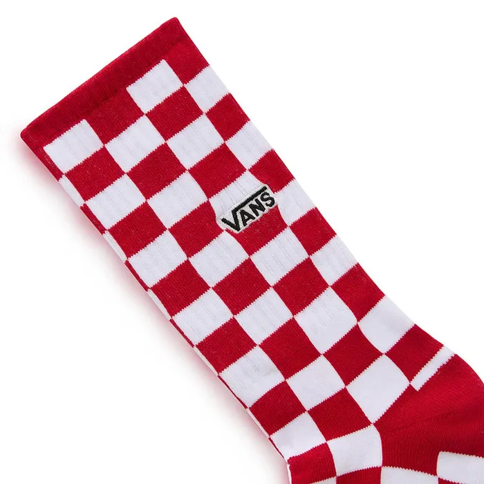Vans Socks Men Checkerboard Crew Socks 1 Pair Red