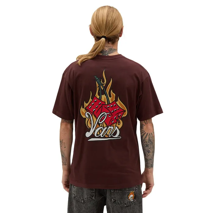 Vans Tshirts and Tanks Men Hot Box Cars TShirt Brown