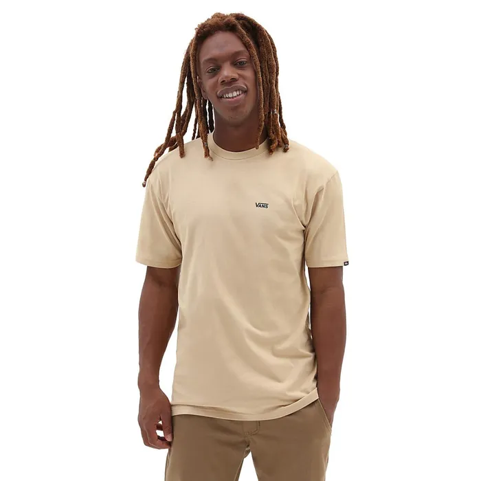 Vans Tshirts and Tanks Men Left Chest Logo TShirt Beige