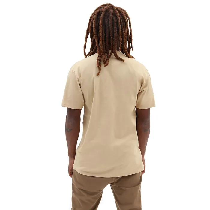 Vans Tshirts and Tanks Men Left Chest Logo TShirt Beige