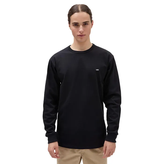 Vans Tshirts and Tanks Men Off The Wall Classic Long Sleeve TShirt Black