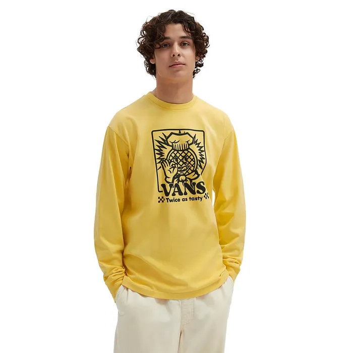 Vans Tshirts and Tanks Men Tasty Twice Long Sleeve TShirt Yellow