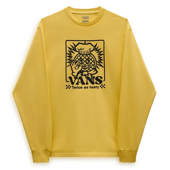 Vans Tshirts and Tanks Men Tasty Twice Long Sleeve TShirt Yellow