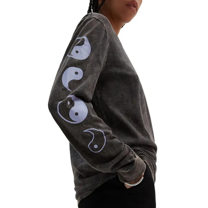 Vans Tshirts and Tops Women Bliss 66 Boyfriend Fit Long Sleeve TShirt Black