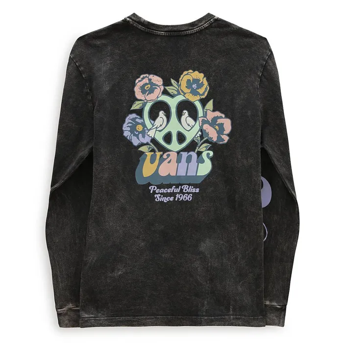 Vans Tshirts and Tops Women Bliss 66 Boyfriend Fit Long Sleeve TShirt Black