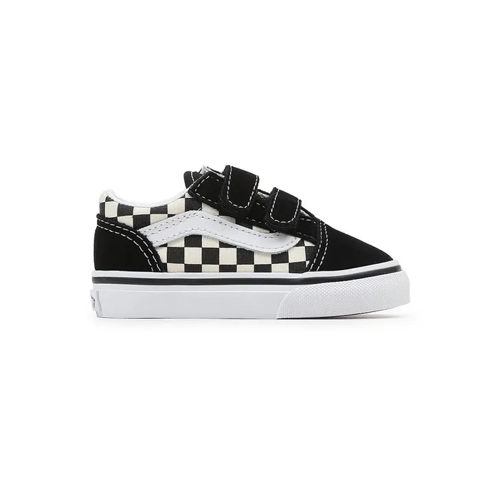 Vans Toddler Shoes 14 Years Kids Toddler Primary Check Old Skool Hook And Loop Shoes 14 Years Black White