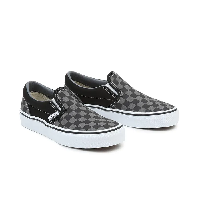 Vans View All Kids Checkerboard Classic SlipOn Shoes 48 Years Black Grey