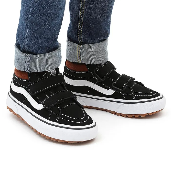 Vans View All Kids Sk8Mid Reissue MTE1 Hook And Loop Shoes 48 Years Black
