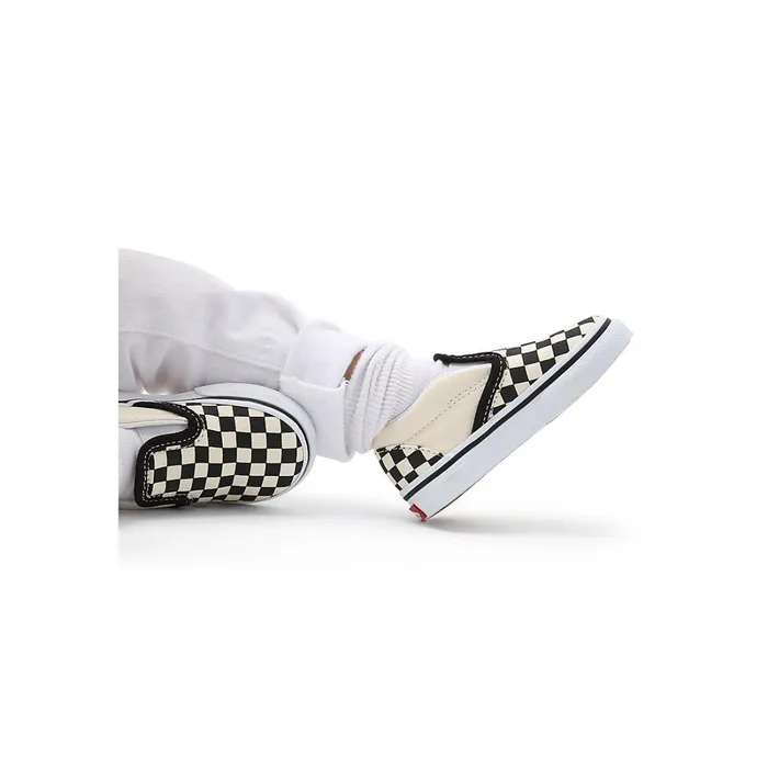 Vans View All Kids Toddler Checkerboard SlipOn Shoes 14 Years Black White