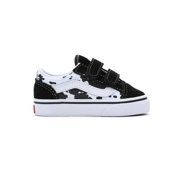 Vans View All Kids Toddler Cow Old Skool Hook And Loop Shoes 14 Years Black