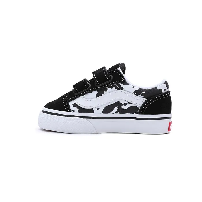 Vans View All Kids Toddler Cow Old Skool Hook And Loop Shoes 14 Years Black