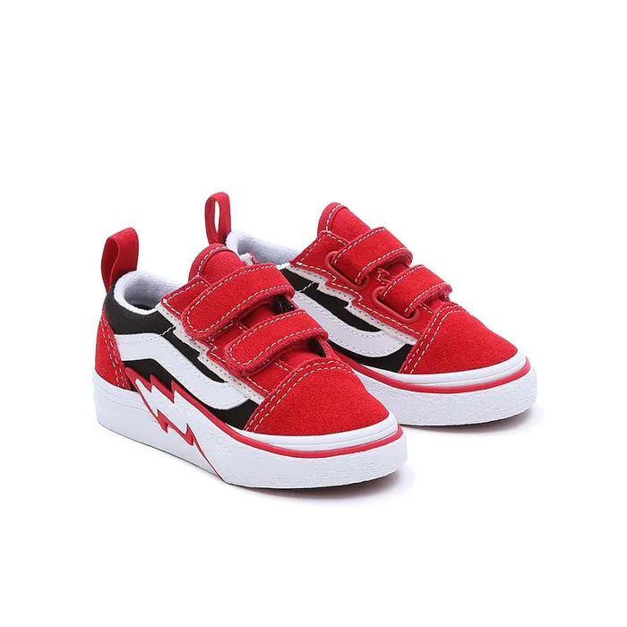 Vans View All Kids Toddler Old Skool Hook And Loop Bolt Shoes 14 Years Red