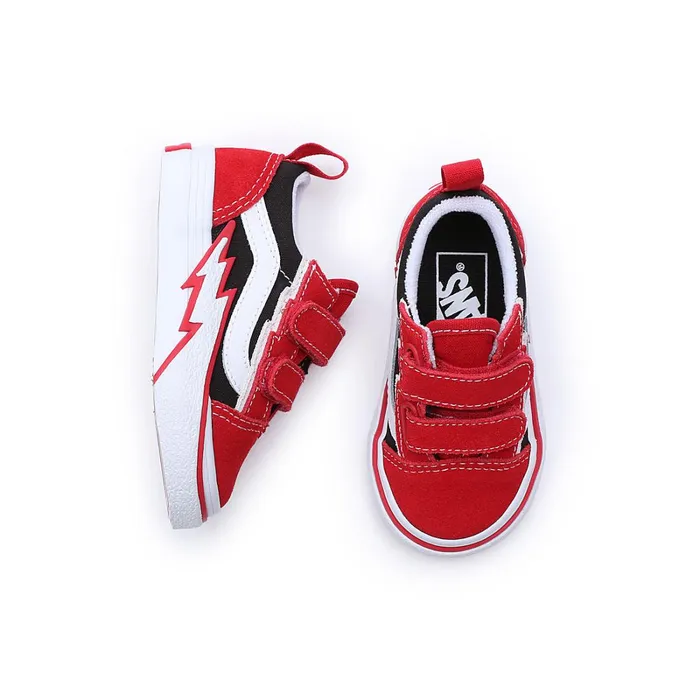 Vans View All Kids Toddler Old Skool Hook And Loop Bolt Shoes 14 Years Red