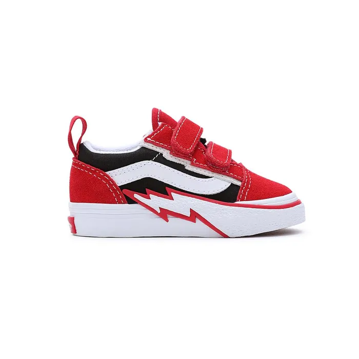 Vans View All Kids Toddler Old Skool Hook And Loop Bolt Shoes 14 Years Red