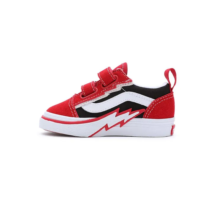Vans View All Kids Toddler Old Skool Hook And Loop Bolt Shoes 14 Years Red
