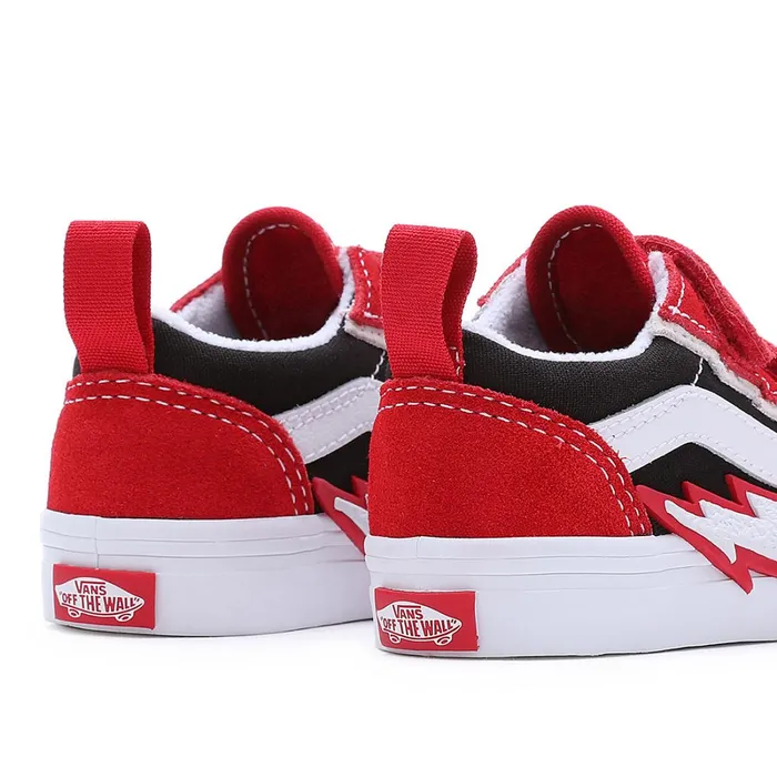 Vans View All Kids Toddler Old Skool Hook And Loop Bolt Shoes 14 Years Red