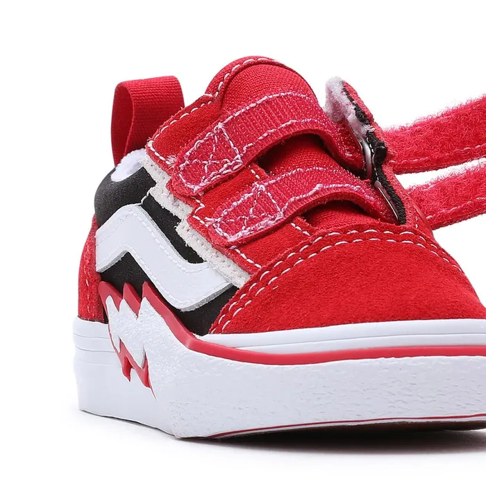 Vans View All Kids Toddler Old Skool Hook And Loop Bolt Shoes 14 Years Red