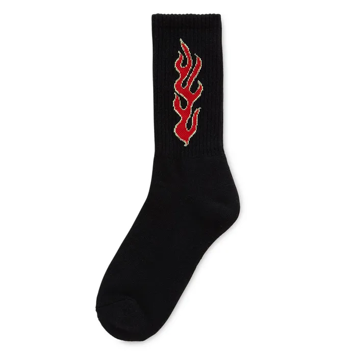 Vans View All Kids Up In Flames Crew Socks 1 Pair Black