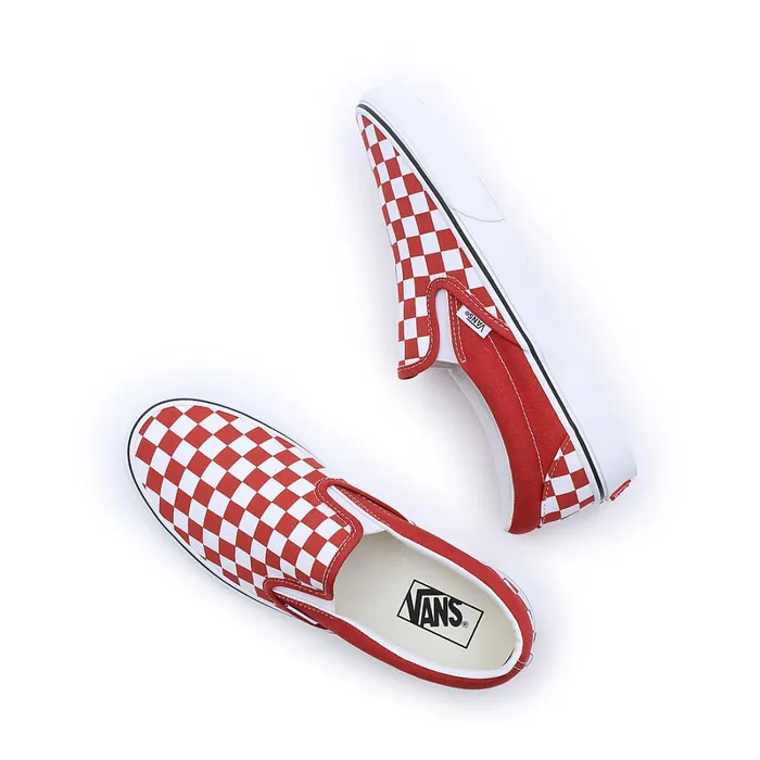 Vans View All Men Color Theory Classic SlipOn Shoes Red
