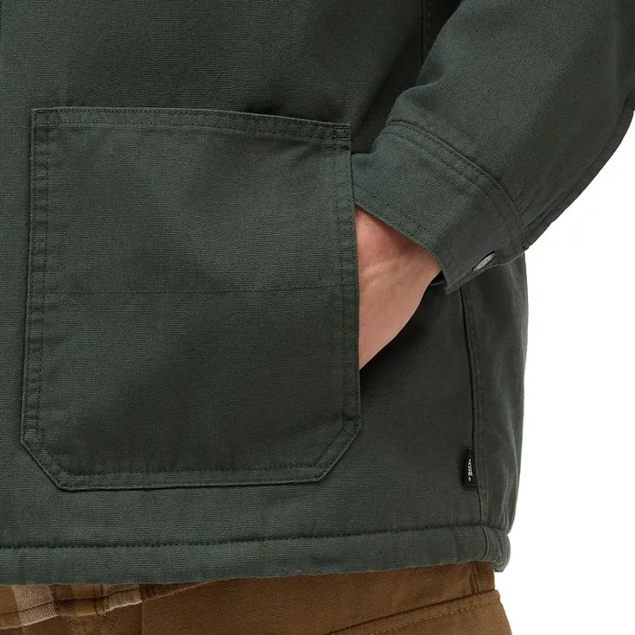 Vans View All Men Drill Chore Coat Sherpa Jacket Green