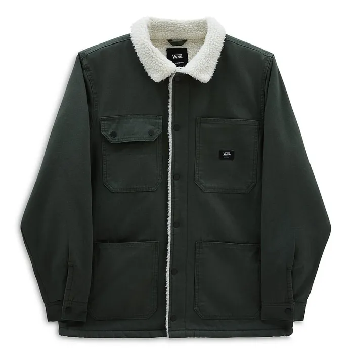 Vans View All Men Drill Chore Coat Sherpa Jacket Green