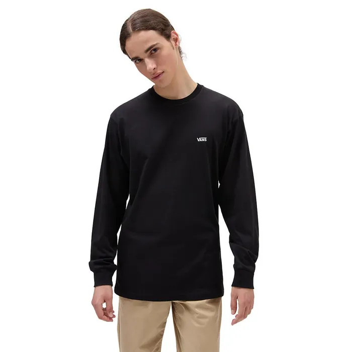 Vans View All Men Left Chest Hit Long Sleeve Tshirt Black White