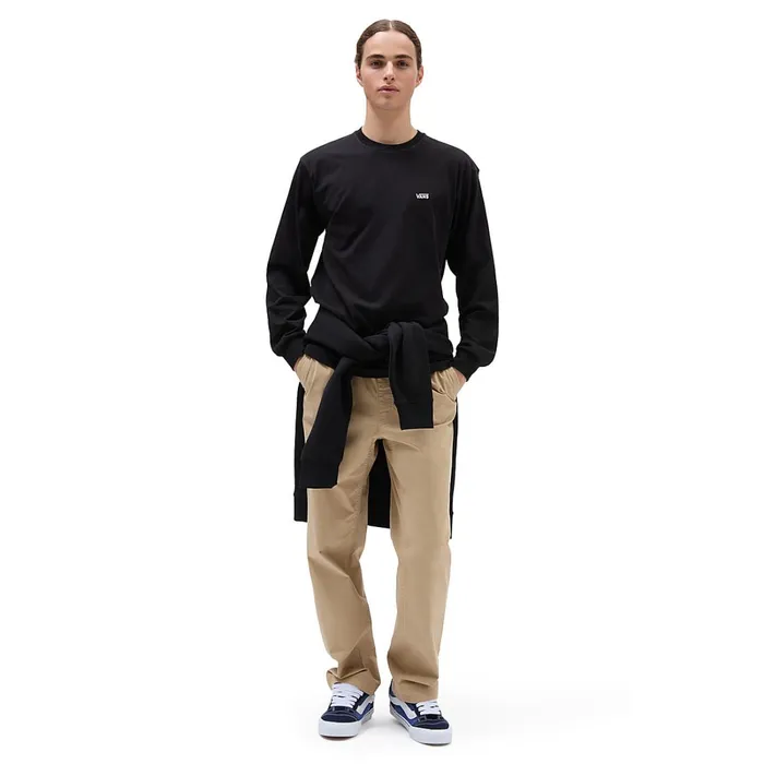 Vans View All Men Left Chest Hit Long Sleeve Tshirt Black White