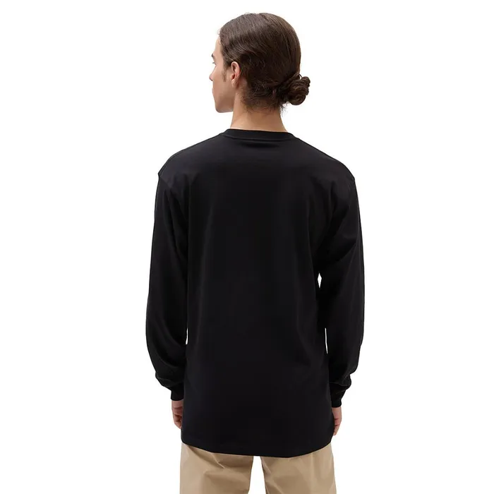 Vans View All Men Left Chest Hit Long Sleeve Tshirt Black White