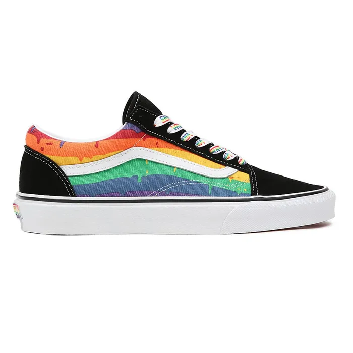 Vans View All Men Rainbow Drip Old Skool Shoes Black Multicolour