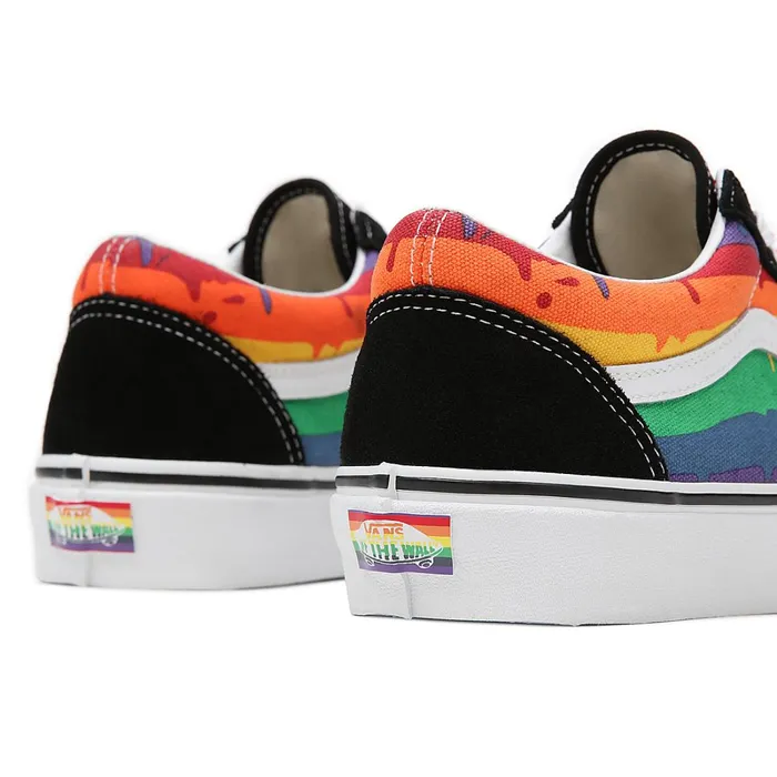 Vans View All Men Rainbow Drip Old Skool Shoes Black Multicolour