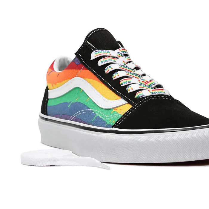 Vans View All Men Rainbow Drip Old Skool Shoes Black Multicolour