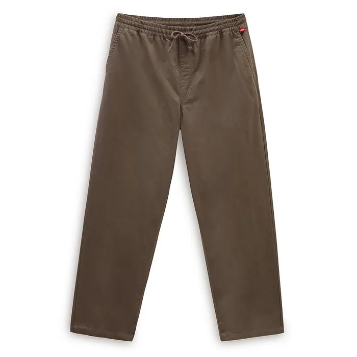 Vans View All Men Range Baggy Tapered Elastic Waist Trousers Brown