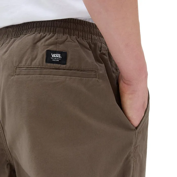 Vans View All Men Range Baggy Tapered Elastic Waist Trousers Brown