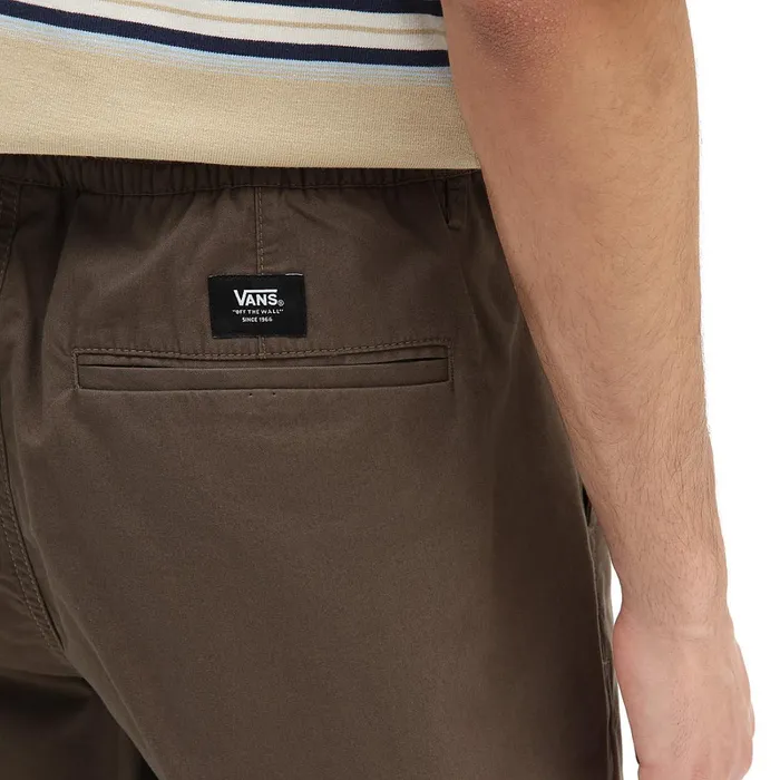 Vans View All Men Range Baggy Tapered Elastic Waist Trousers Brown