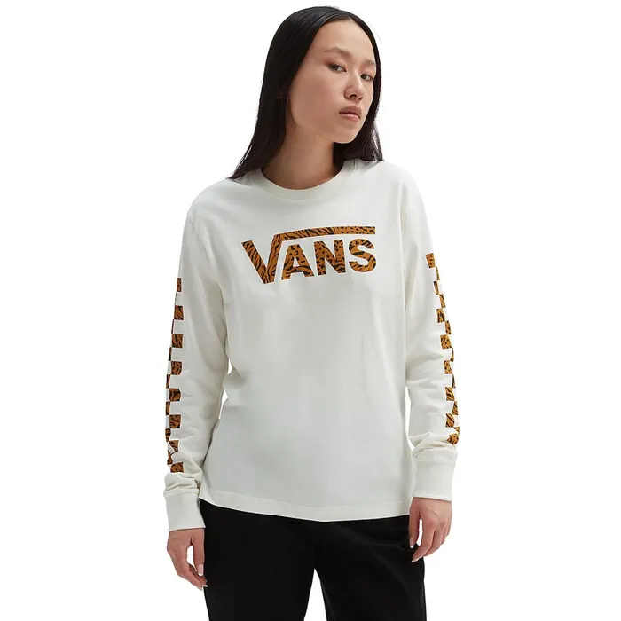 Vans View All Women Animash Long Sleeve Boyfriend Fit TShirt White