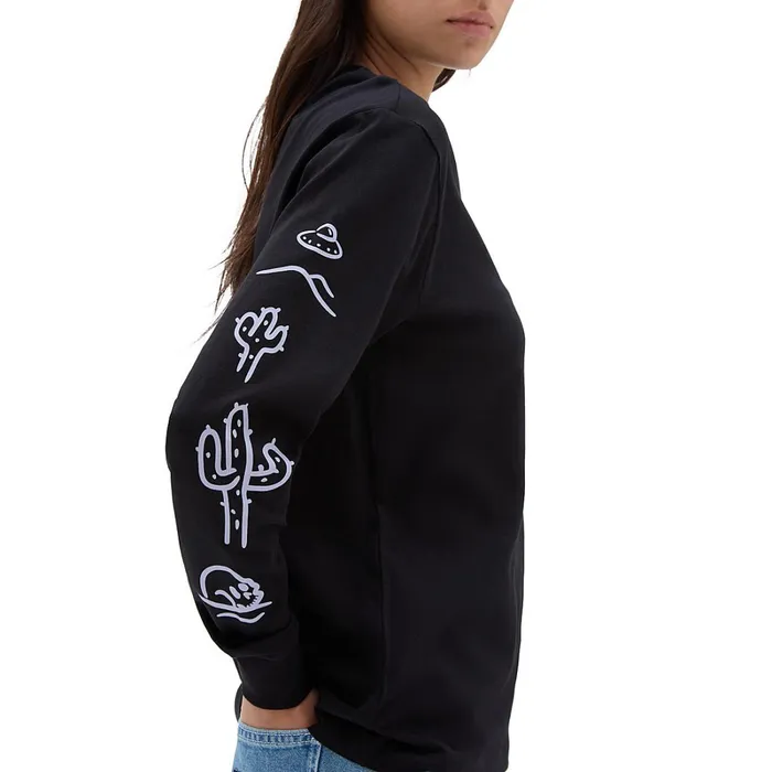 Vans View All Women Area 66 Long Sleeve Tshirt Black