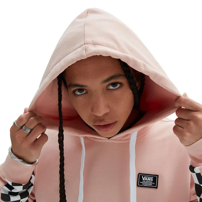 Vans View All Women Boom Boom Check It Pullover Hoodie Pink