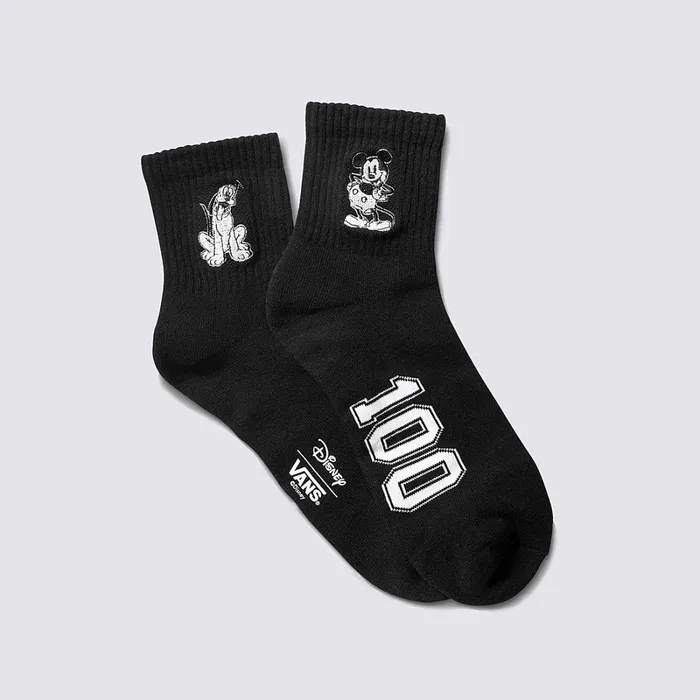 Vans View All Women Disney X Club Half Crew Socks 1 Pair Black